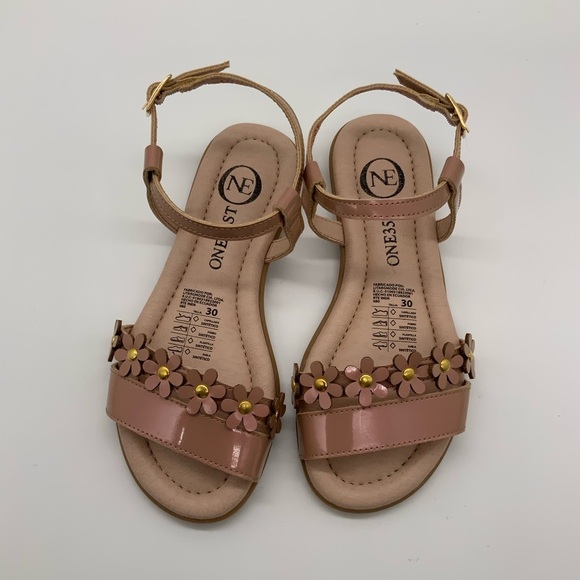 Girls Ankle strap Flat Sandals, Bareal Terracota Size 30 EU 12.5 US - Picture 1 of 7